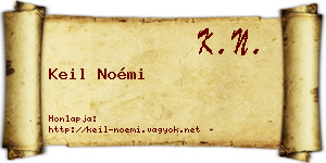 Keil Noémi névjegykártya